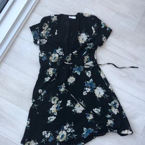 Nordstrom lush black floral dress